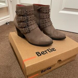 Brown Studded Ankle Boots